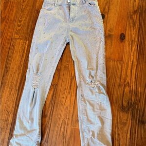 Embellished Light Blue Women's Jeans